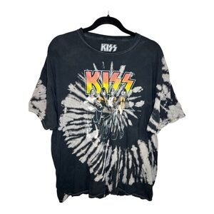 KISS Band Graphic Tie-Dye T-Shirt